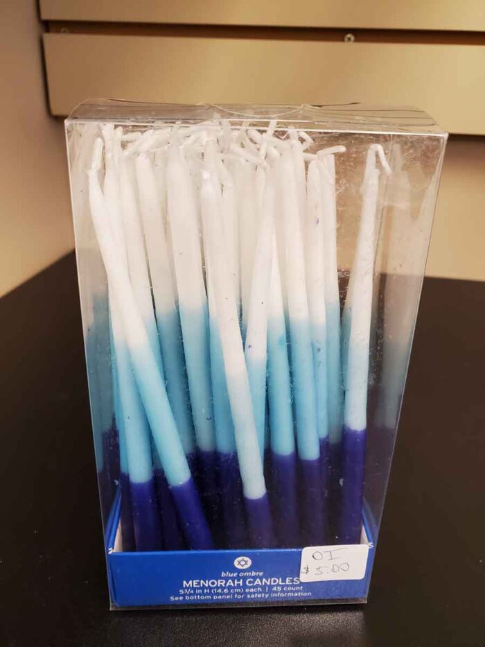 Blue Ombre Hanukah candles