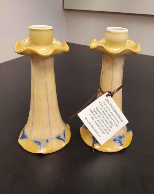 Jennifer Wankoff Ceramic Shabbat Candlesticks