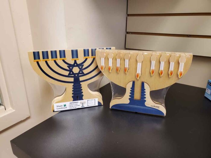 Maple Landmark wooden children’s Menorah