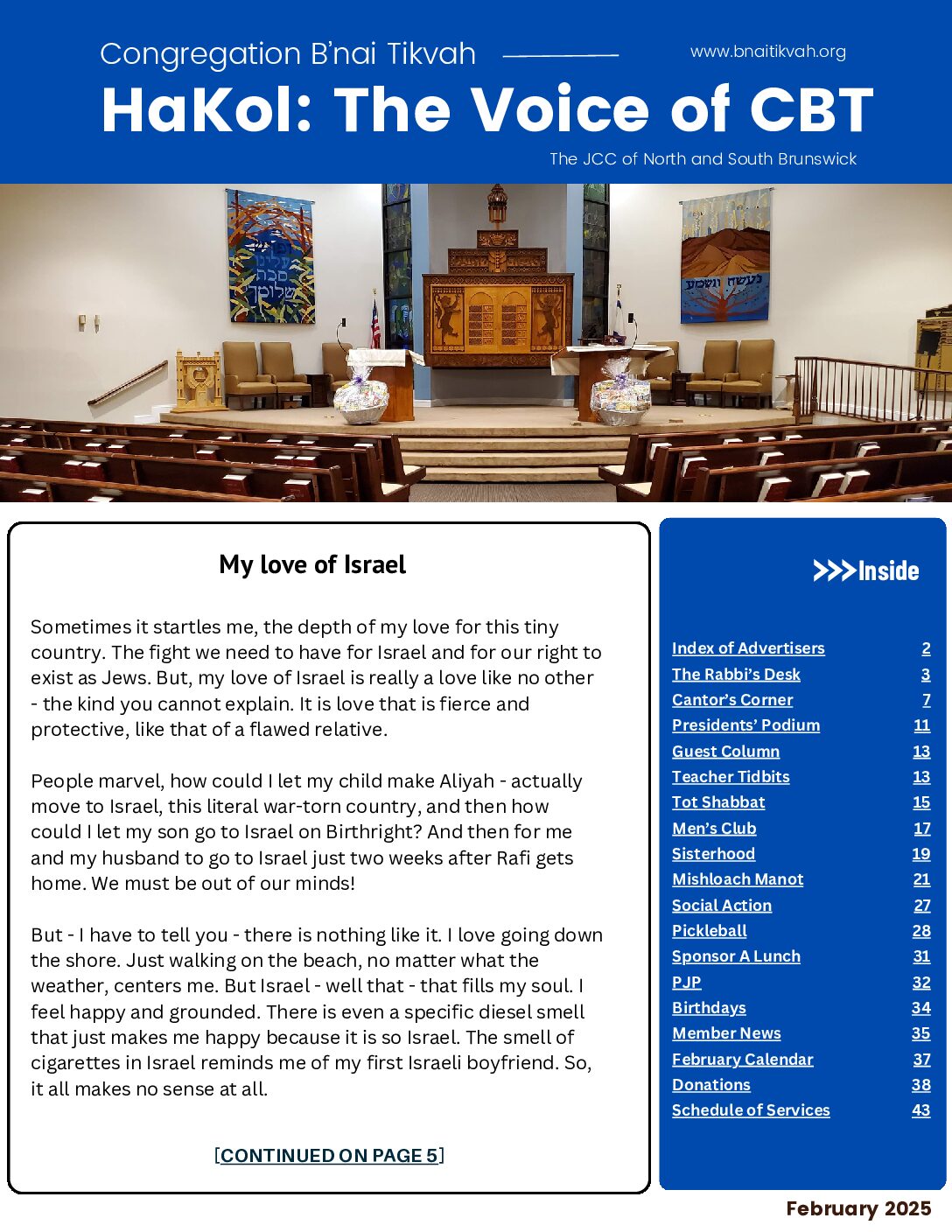 CBT Hakol February 2025-COVER