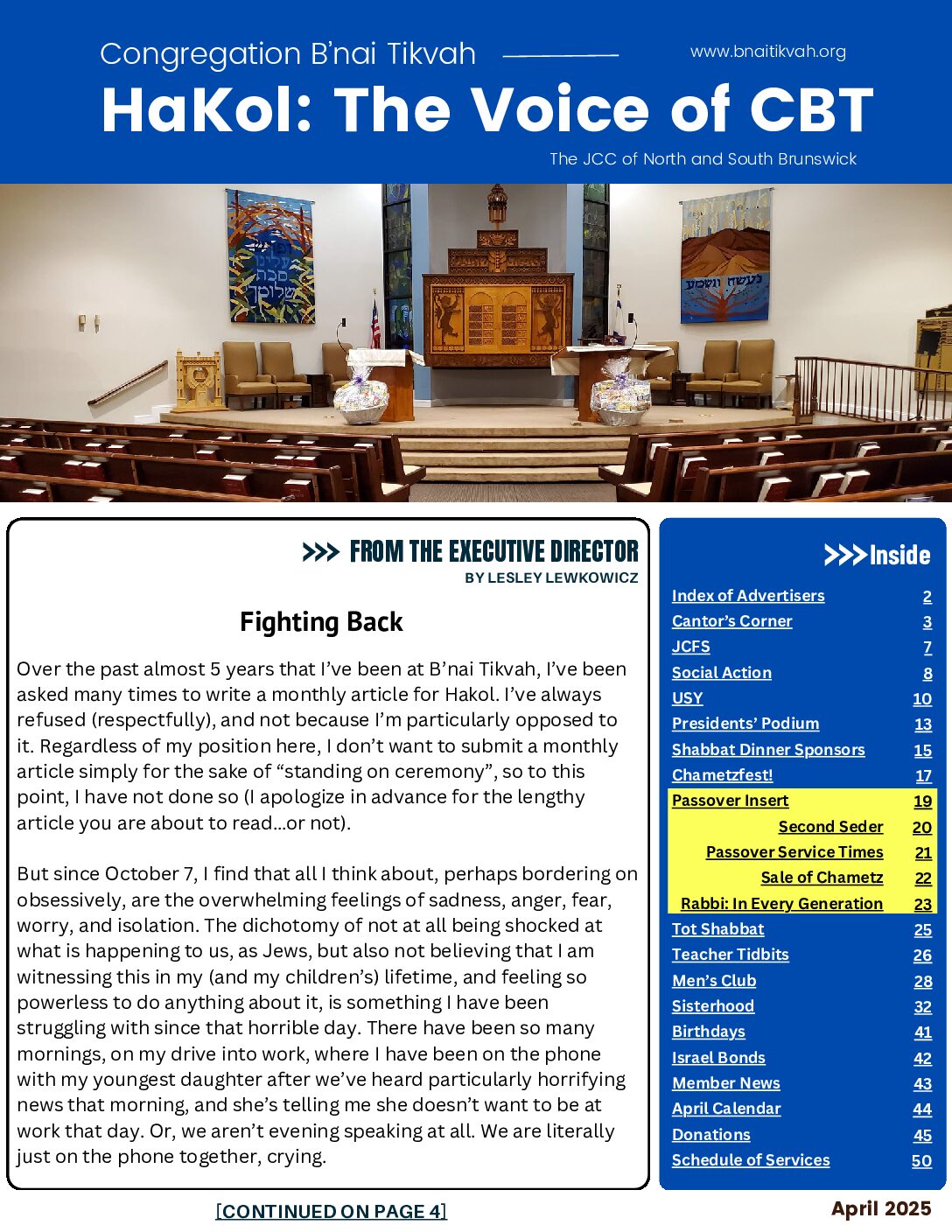 CBT Hakol April 2025_Cover